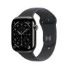Apple Watch Series 11 GPS + Cell 46 mm skiffer titan, svart sportband - S/M