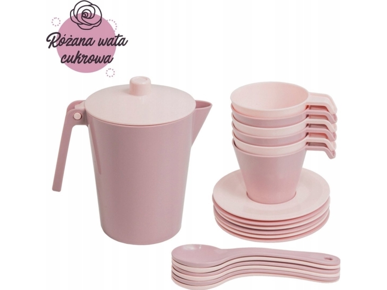WADER 41103 kaffe-/servicetillbehör i bomullssötma rosa