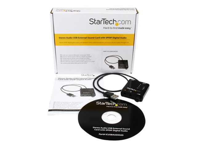 StarTech USB Stereo Audio Adapter, USB, 24-bit/96kHz, S/PDIF ut