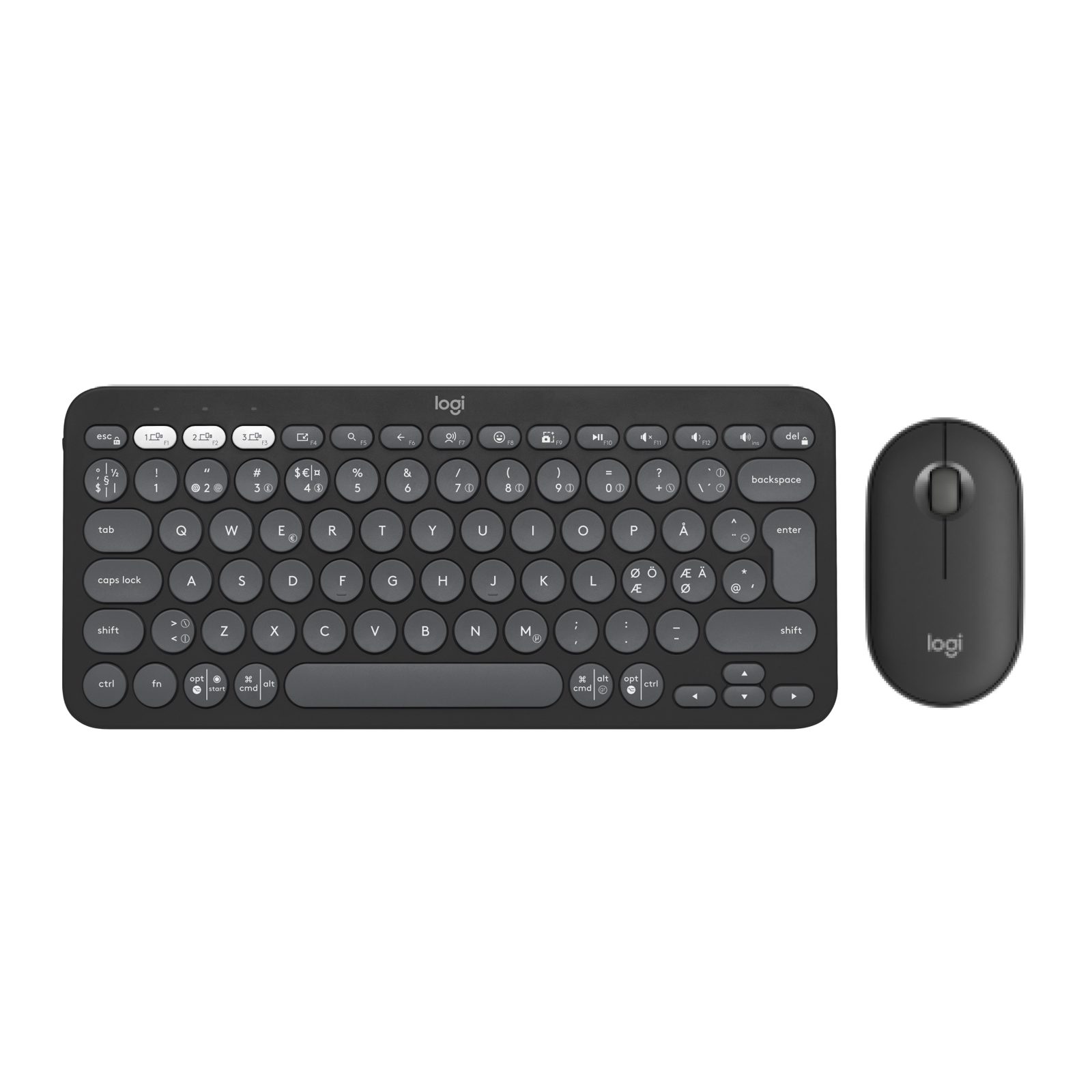 Logitech Pebble 2 K380S/M350S tangentbords- och muskombination (grafit), bild 2