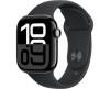 Apple Watch Series 10 GPS 42 mm gagatsvart alum, svart sportband - S/M
