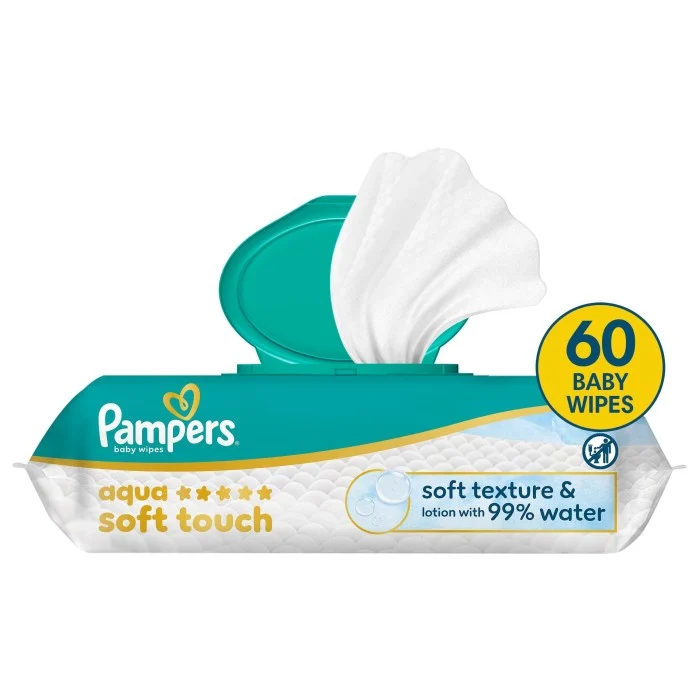 Pampers Aqua Soft Touch Wipes 60 st