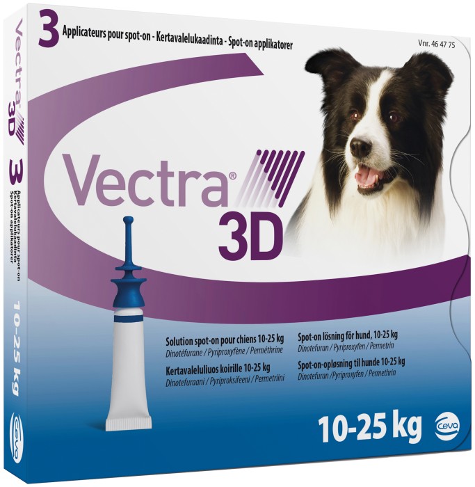 Vectra 3D för hund, 10-25 kg spot-on, lösning