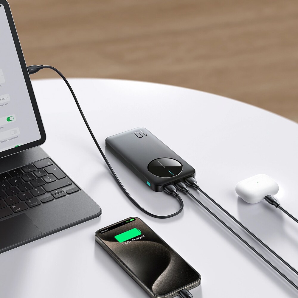 Joyroom powerbank 10000mAh med 2xUSB och 1xUSB-C för snabb laddning, bild 4