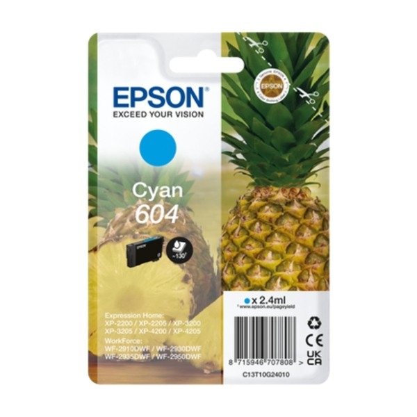 Epson T604, cyan bläckpatron, bild 5