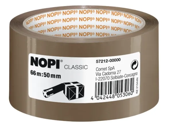 Nopi UNIVERSAL 57212-00000-04 Förpackningstejp Brun (L x B) 66 m x 50 mm 1 st