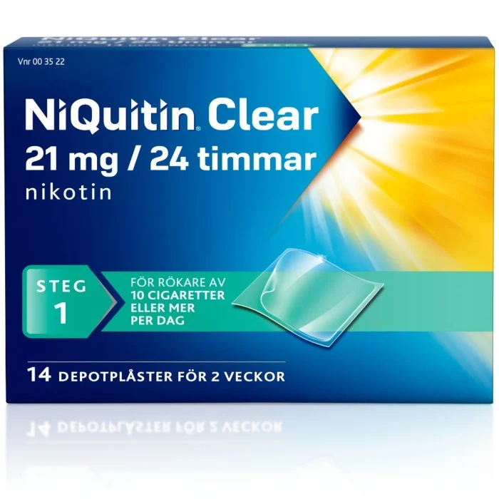 NiQuitin Clear 21 mg/24 Timmar Depotplåster 14 st