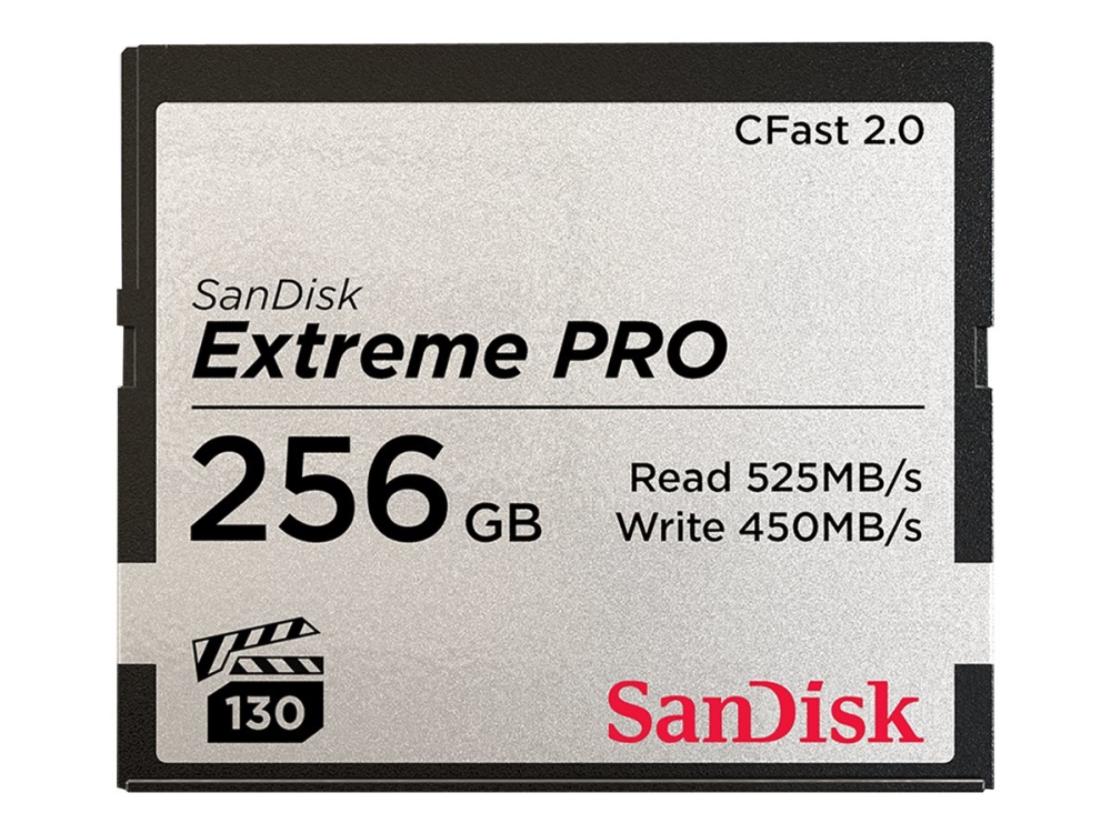 CFast 2.0 256 GB Sandisk Extreme Pro, 525/450 MB/sek