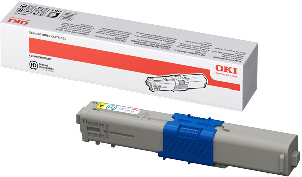 OKI C510/C530/C531, 5000 sidor, Gul, bild 3