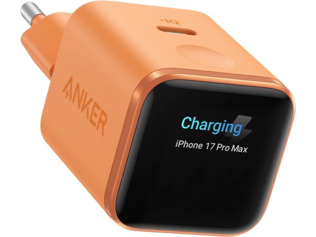 Anker Nano Charger Smart Display 45W Orange