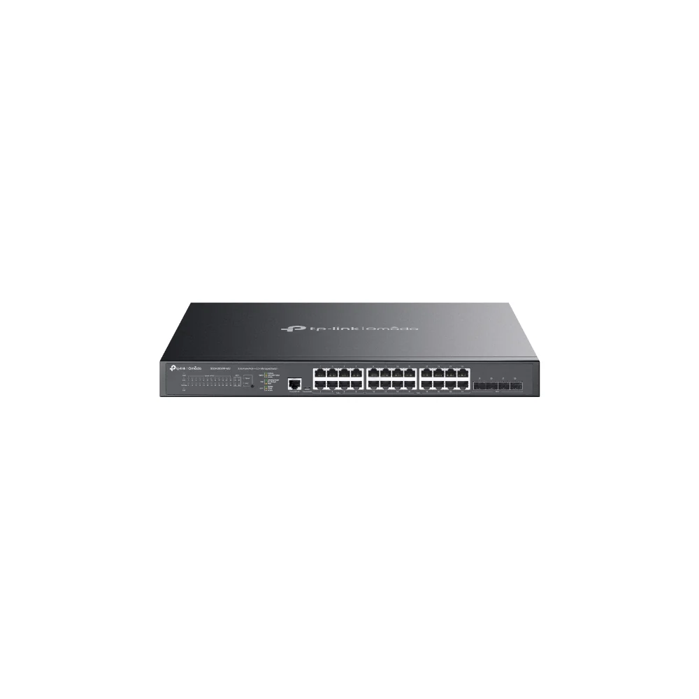 TP-Link SG3428XPP-M2 Omada 24-Port 2.5GBASE-T & 4-Port 10GE SFP+ L2+ Managed Switch med 16-Port PoE+ & 8-Port PoE++