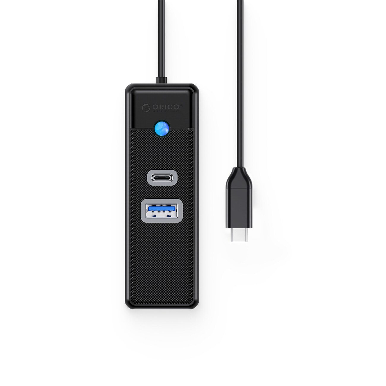 Orico PWCUR-C3 USB-hubb 3 portar: USB-A 3.0, USB-C 3.0, RJ45 Gigabit, 1,8 m svart, bild 2