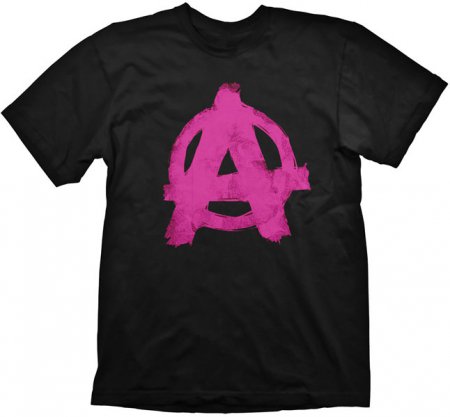 Rage 2 Anarchy Pink Logo Svart T-Shirt (Small)