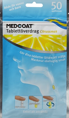 Medcoat, tablettöverdrag, citrussmak, 50 styck