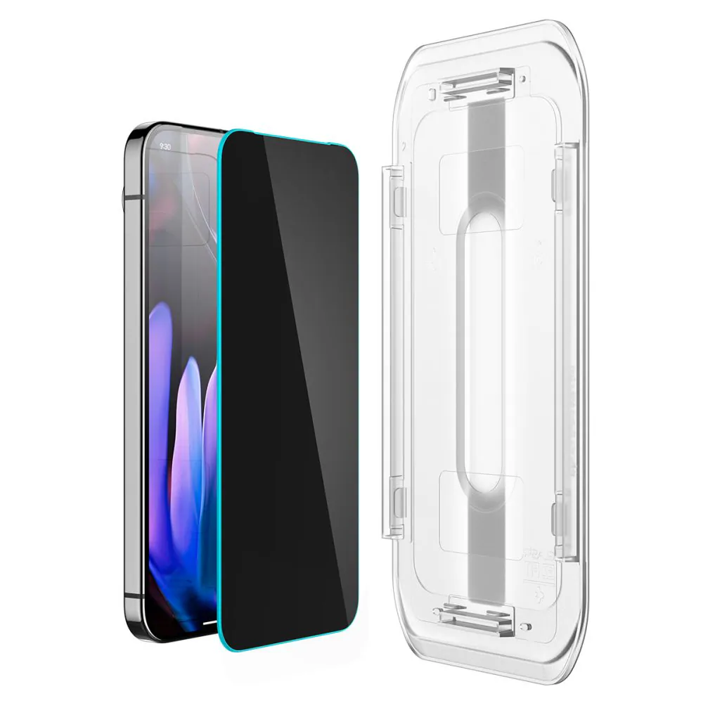 Spigen Glas.TR "Ez Fit" Privacy HD 2-pack insynsskyddande glas för Google Pixel 9 / 9 Pro, bild 4