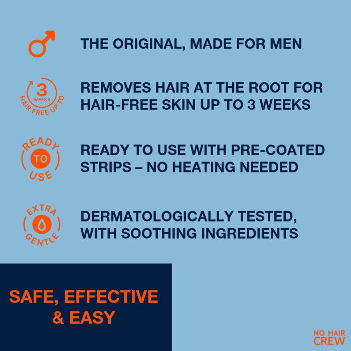 No Hair Crew Hair Removal Wax Strips, bild 2