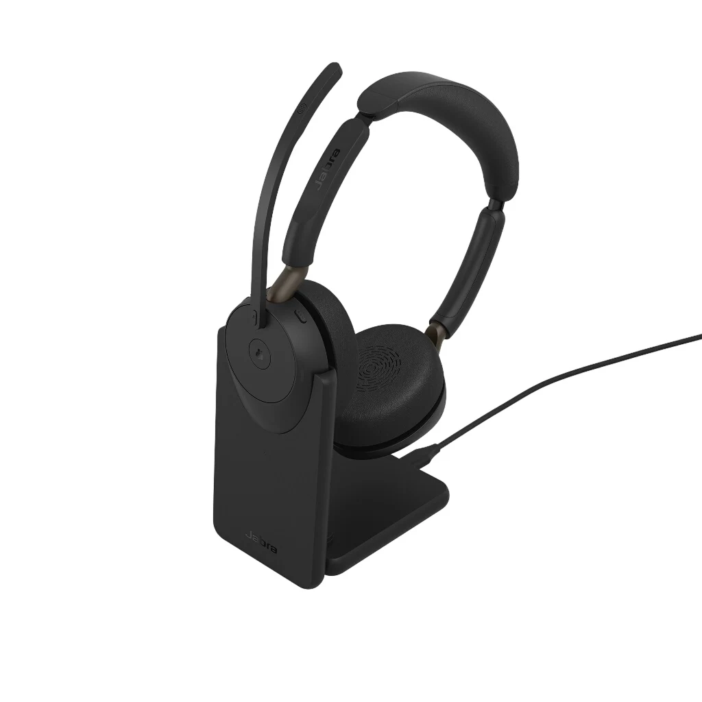 Jabra trådlöst on-ear-headset + stativ (MS Link 390c)
