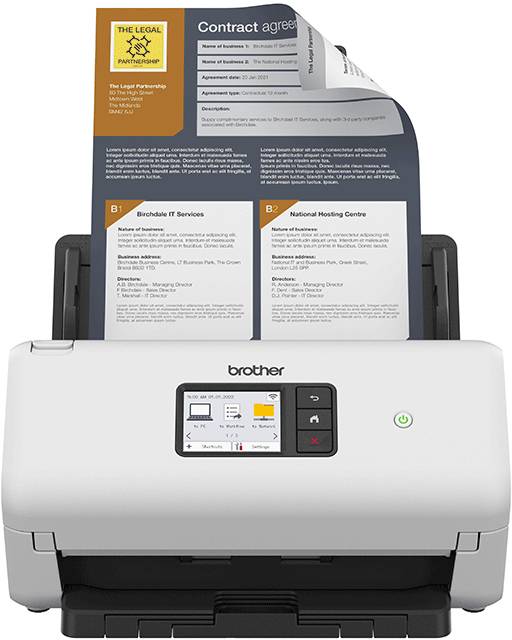 Brother ADS-4500W, 35 sid/min, duplex, 600x600 dpi, pekskärm, USB/LAN/WiFi, ADF, AirPrint Scan, bild 4