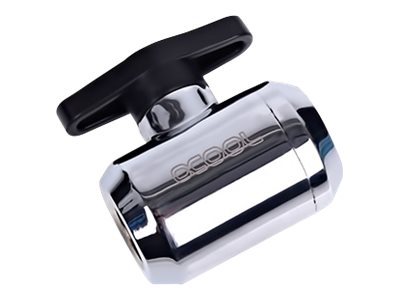 Alphacool Eiszapfen 2 Way Ball Valve - Ventil för vätskebaserat kylsystem - krom
