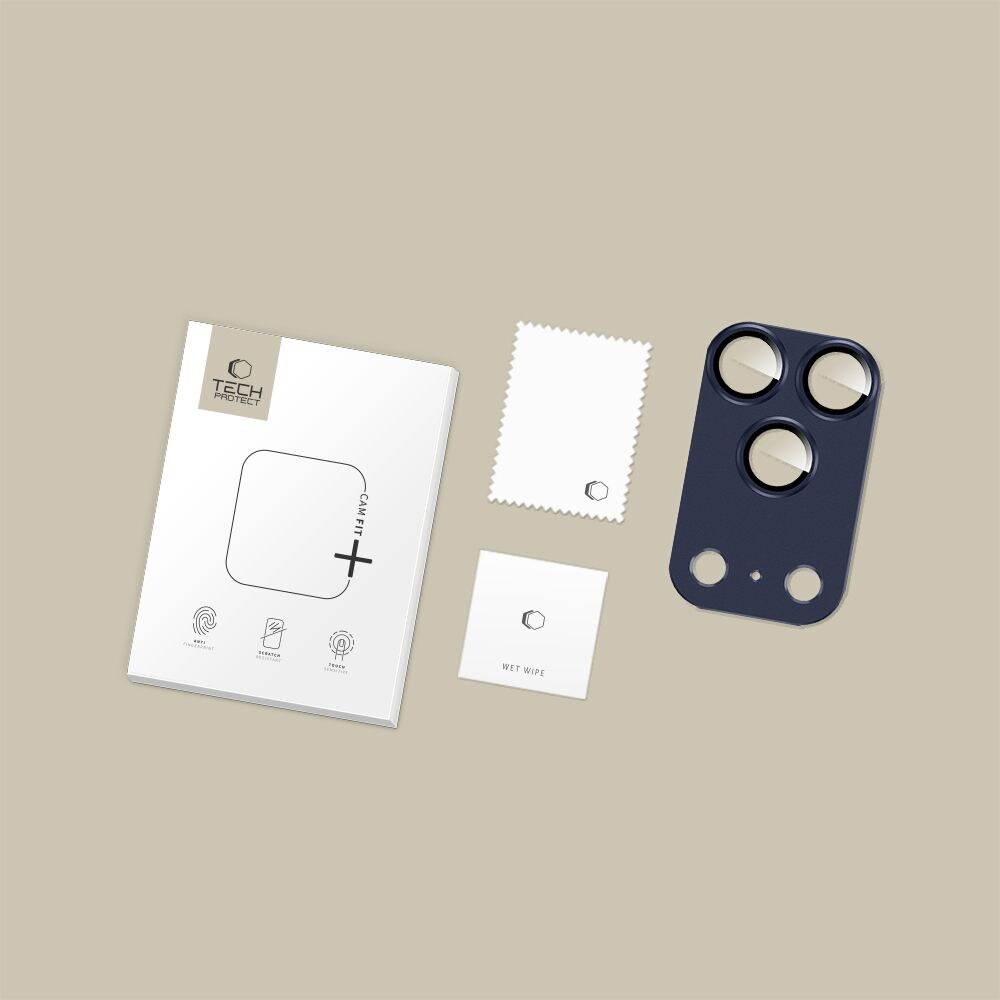 Tech-Protect Camfull Fit+ Kameralinsglas för iPhone 17 Pro - Marinblå, bild 4