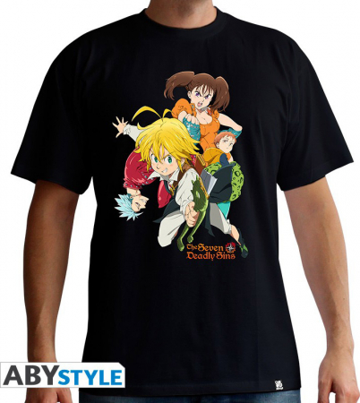 The Seven Deadly Sins Groupe T-Shirt Black (Large)