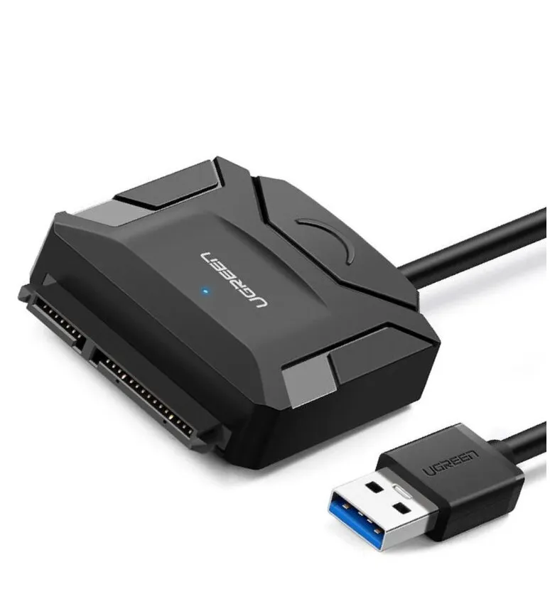 Ugreen SATA-adapter 20611/CR108, USB 3.0, 2,5/3,5, upp till 4TB, 0,5 m