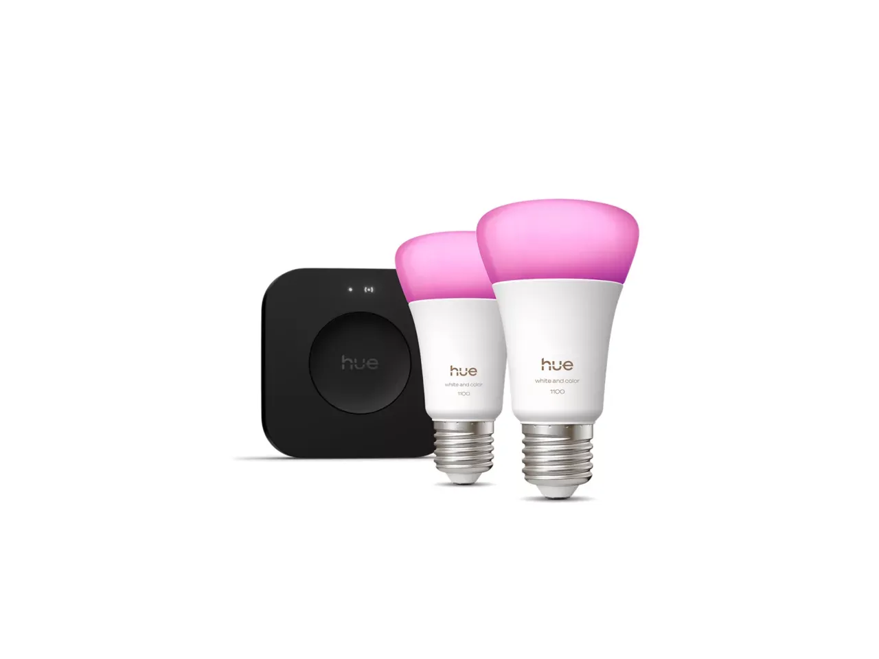 Philips Hue White and Color Ambiance startpaket - 2 x E27-lampor (1100 lm) + Bridge Pro, bild 4