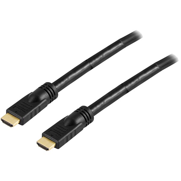 HDMI-kabel, aktiv, 4K/3D, 15 meter - Svart, bild 3