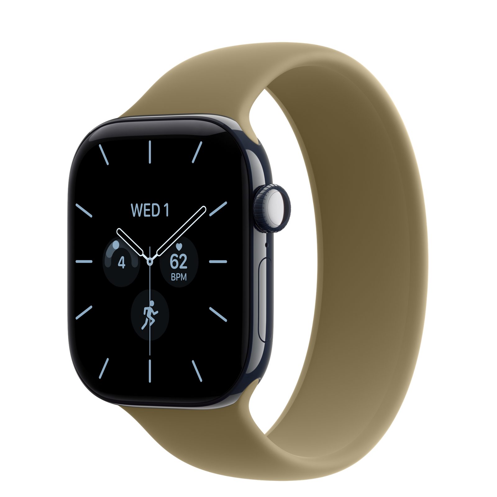 Apple Watch Series 12 (GPS + Cellular) • Keramikboett nattblå, 42 mm • Sololoop oliv