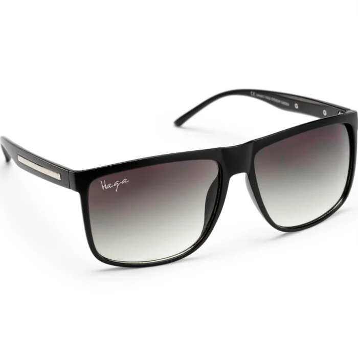 Haga Eyewear Boston Matt Black - Green Gradient lens