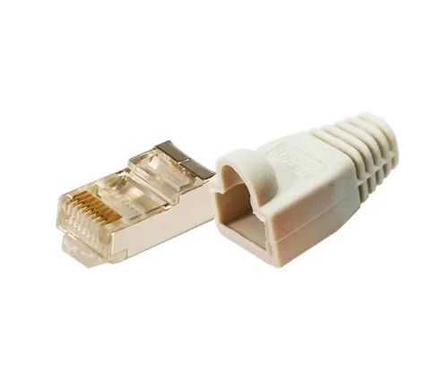 LogiLink MP0011, CAT5e, Grå, Plast, Guld, 100 styck