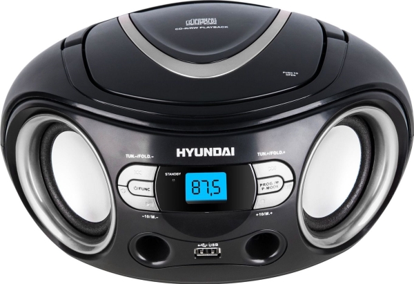 Hyundai TRC533AU3BS radio- och CD-spelare, svart/silver