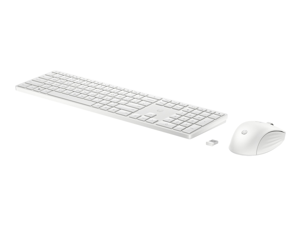 HP 650 trådlöst tangentbord och mus, Nordiskt, vit (4R016AA#ABN)