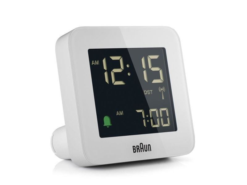 Braun BC09-DCF, Digital väckarklocka, Torg, Vit, 12/24h, LCD, Batteri