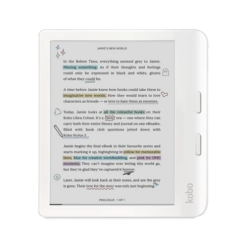 Kobo Libra Color-läsplatta, vit
