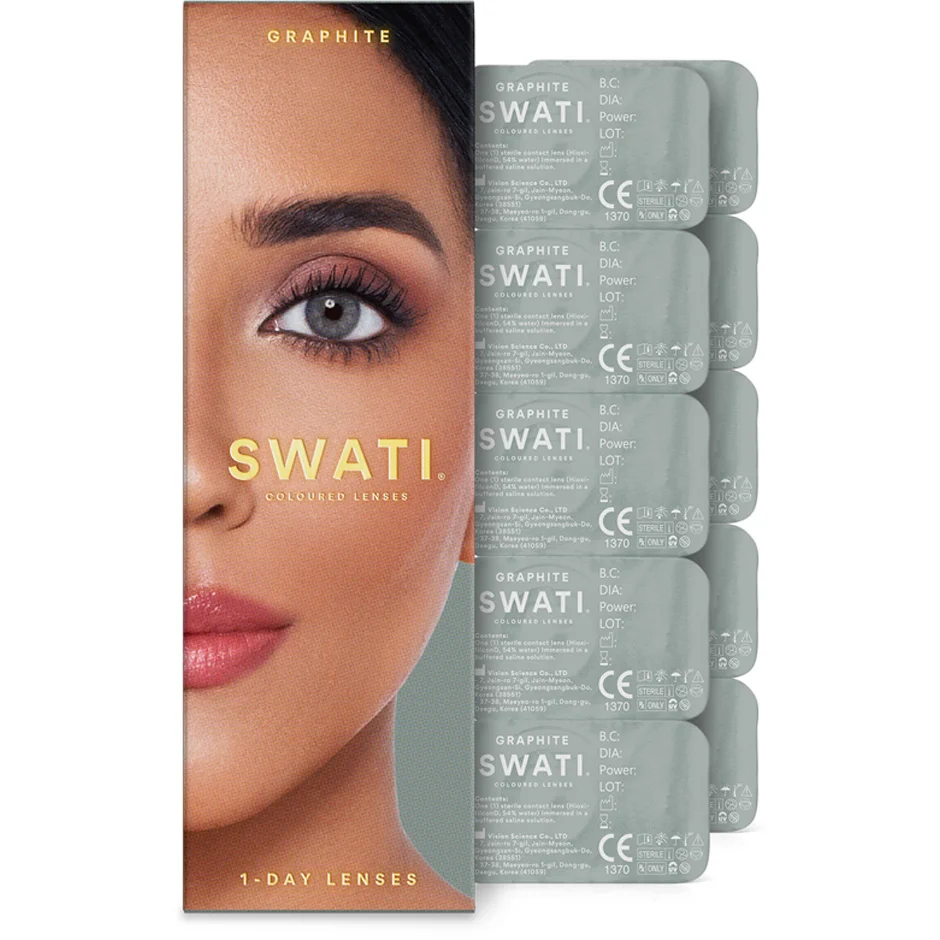 SWATI Cosmetics Coloured Lenses Graphite 1-Day Lenses 1-Day Lenses