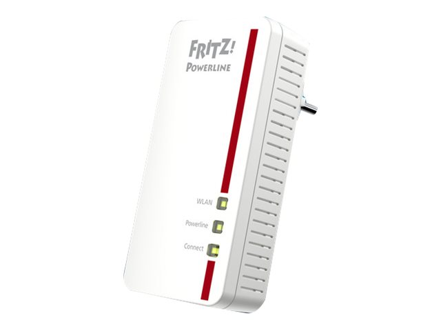 FRITZ!Powerline 1260E - PowerLine adaptersats 1GbE, HomePlug AV (HPAV) 2.0, IEEE 1901 - Wi-Fi 5 - Dubbelband - vägginsticksbar