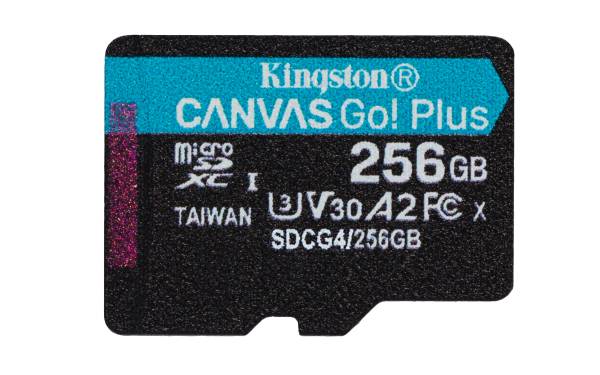 Micro Secure Digital SDXC 256 GB Kingston Canvas Go! Plus Gen4, 200/160 MB/sek, Class 10, UHS-I U3, V30, A2, bild 2