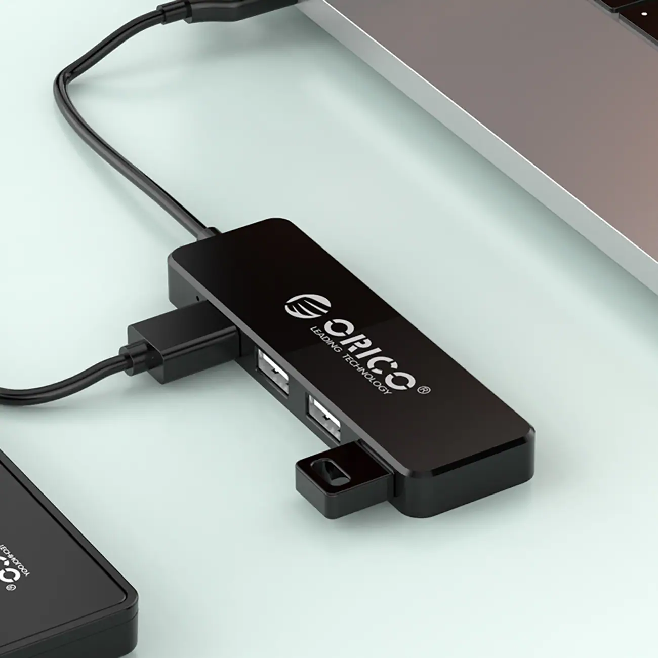 Orico FL01 USB-A Hub Dockningsstation 4x USB-A 2.0 - Svart, bild 4