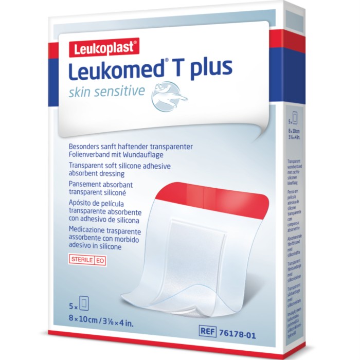 Leukoplast Leukomed T Plus Skin sensitive 8 x 10 cm, 5 st