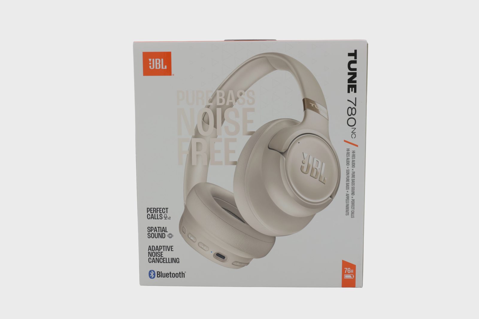 JBL Tune 780NC trådlösa ANC-hörlurar, beige