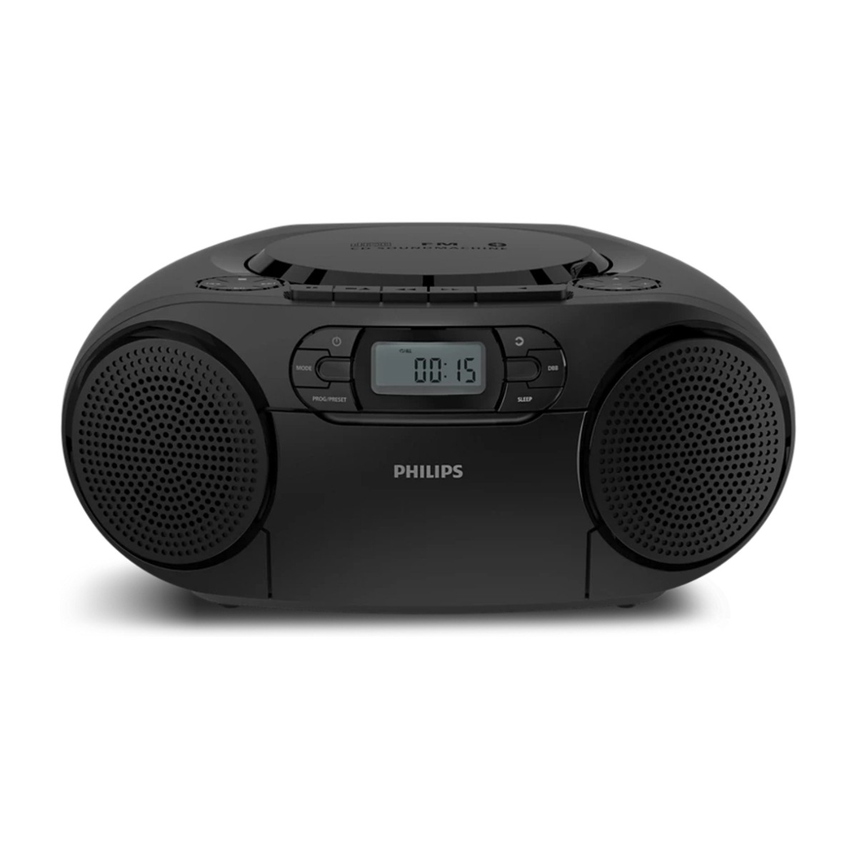 Philips TAZ2200/10 bärbar CD-spelare med radio och kassett, svart