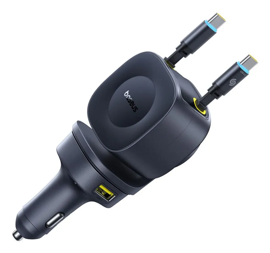 Baseus PrimeTrip VR2 Max billaddare 100W 3 x USB-C 1 x USB svart
