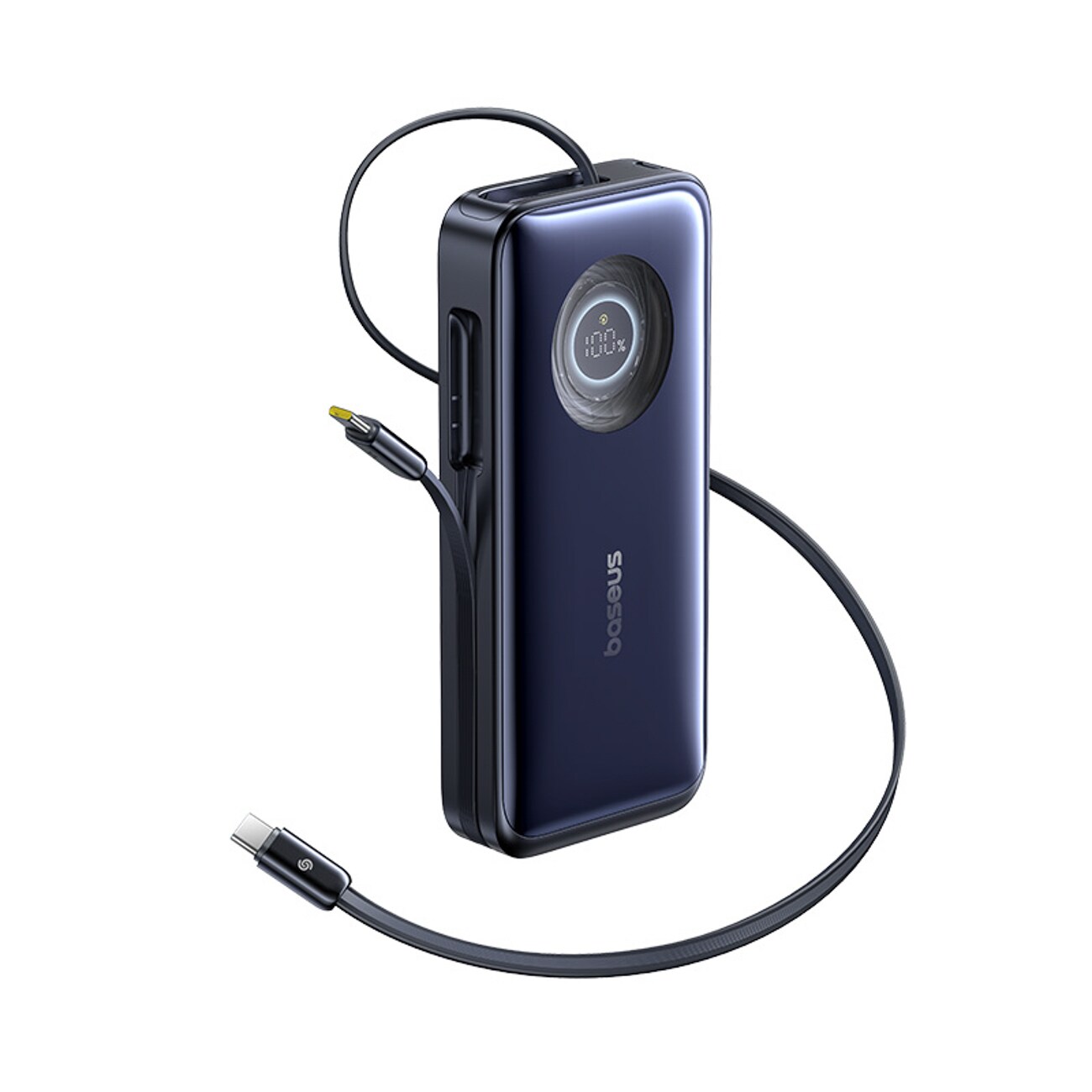 Baseus EnerCore CR11 20 000 mAh 100 W powerbank med utdragbar USB-C-kabel – svart, bild 5