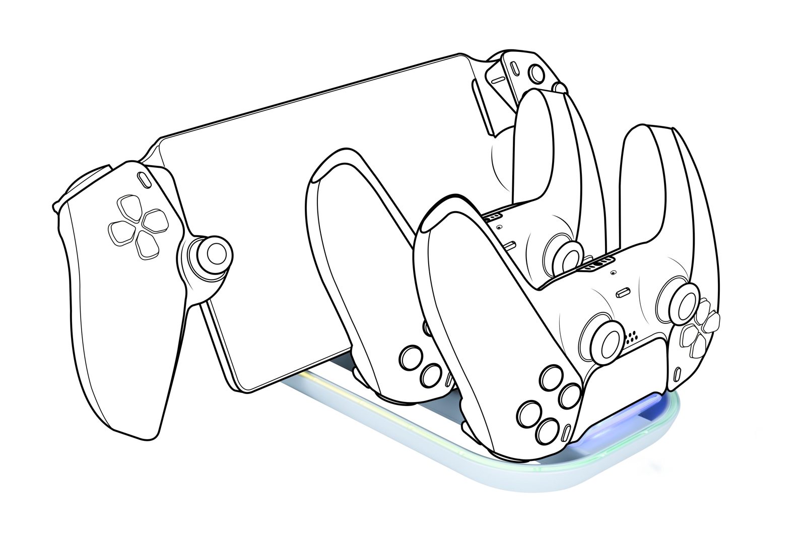 Nacon 3-in-1 Charging Station RGB White PS5, bild 4