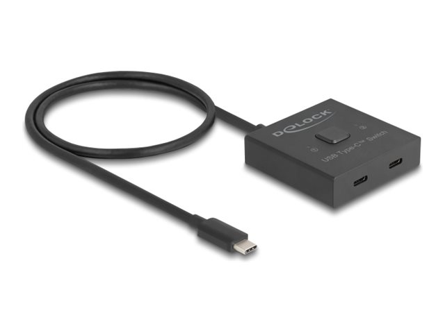 DeLOCK 18911 USB Type-C-switch 2 till 1, 10 Gbps, 8K dubbelriktad