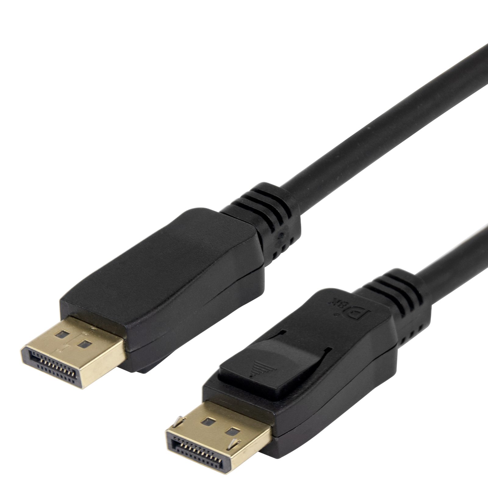 DisplayPort-kabel, DP 1.4 Flex, 8K@30Hz, Deltaco, 5 meter - Svart, bild 4