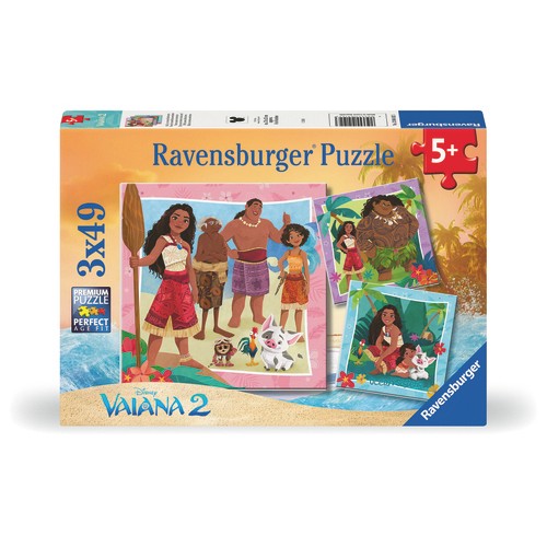 Ravensburger Pussel: Disney Vaiana 2 3x49 Bitar