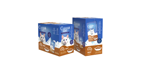 Clever cat - Clever Cat Pouches - Beef - 12-pack, 85g per pouch, bild 3