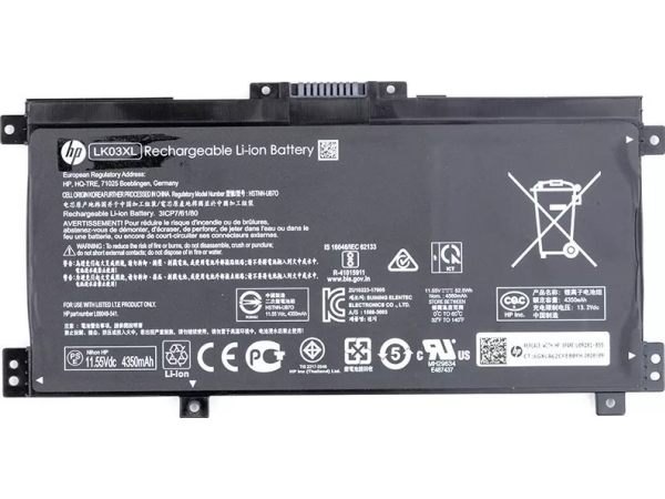 HP bärbar batteri HP LK03XL, original